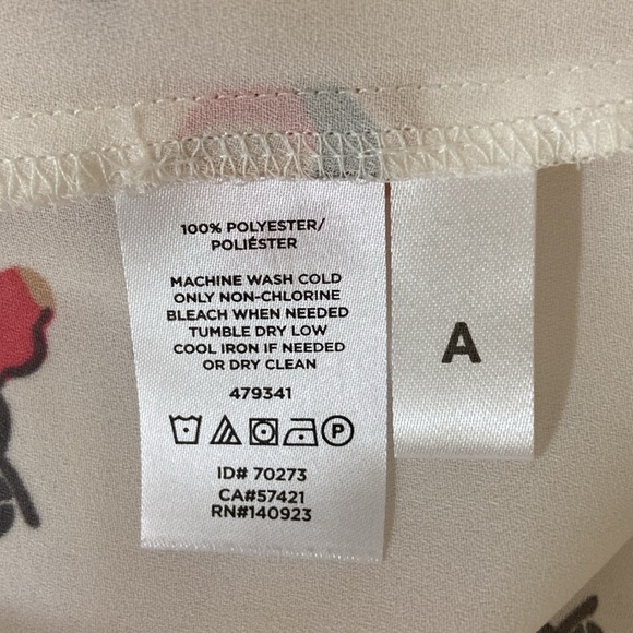 Loft White Floral Utility Button Down Blouse with Roll Tab Sleeves - Picture 6 of 7